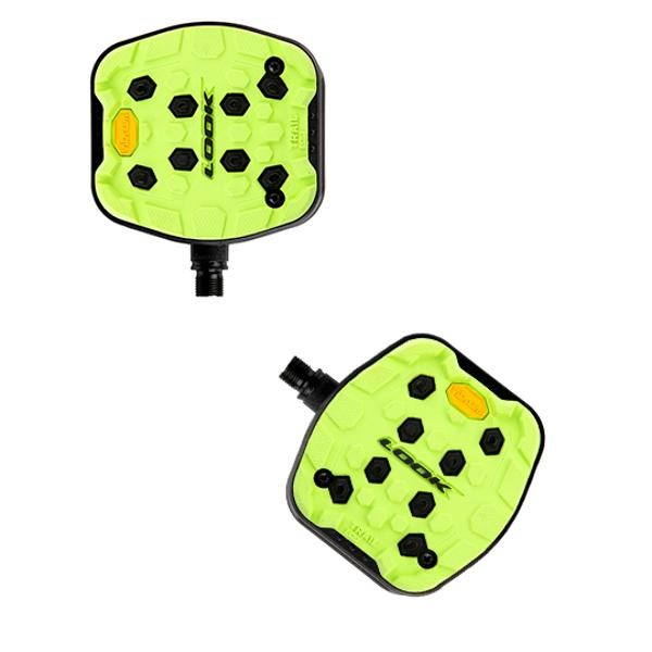 Pedale MTB/trekking/city look trail grip vibram lime 530gr (paio)