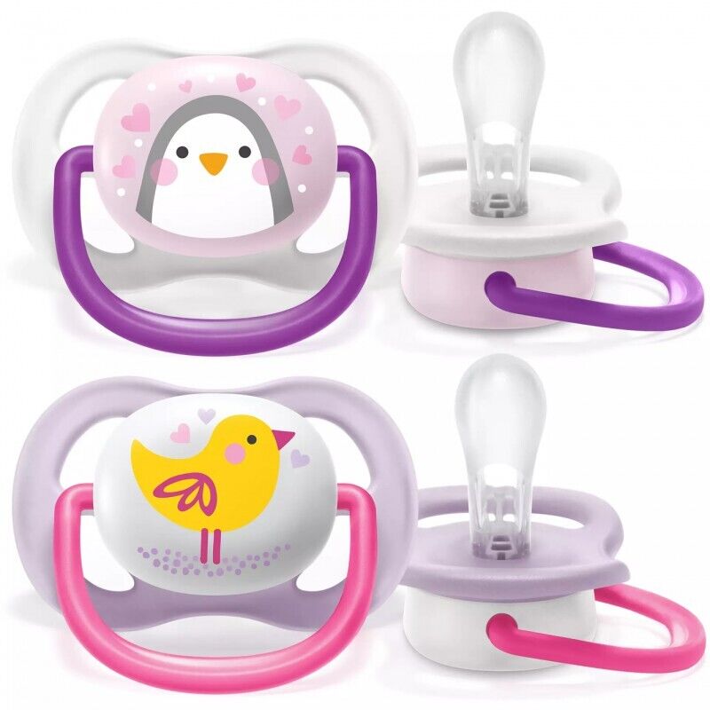 Philips Avent Succhietto Ultra Air 0-6 m Bambina, 2 pz.