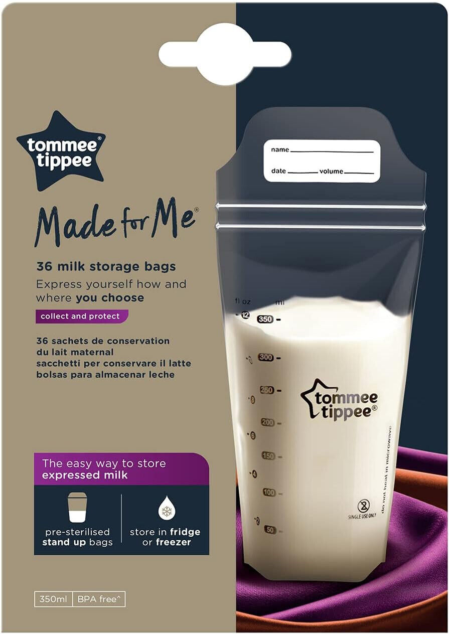 Tommee Tippee Sacchetti per la conservazione latte materno, doppia chiusura, ...