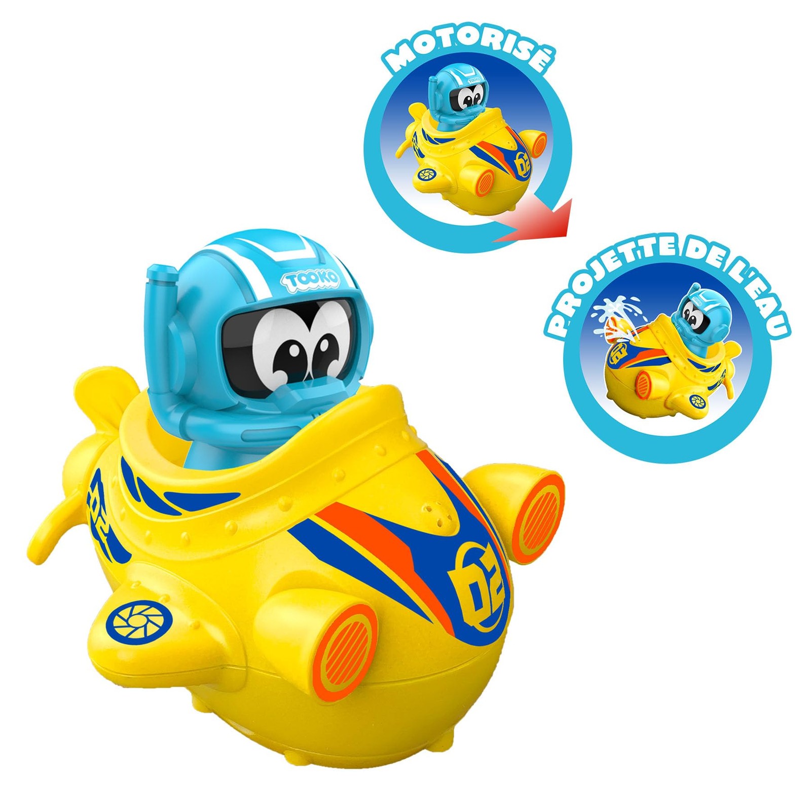Tooko My First Submarine, Funny Toddler Bath Toy, Activates When It Touches Wate