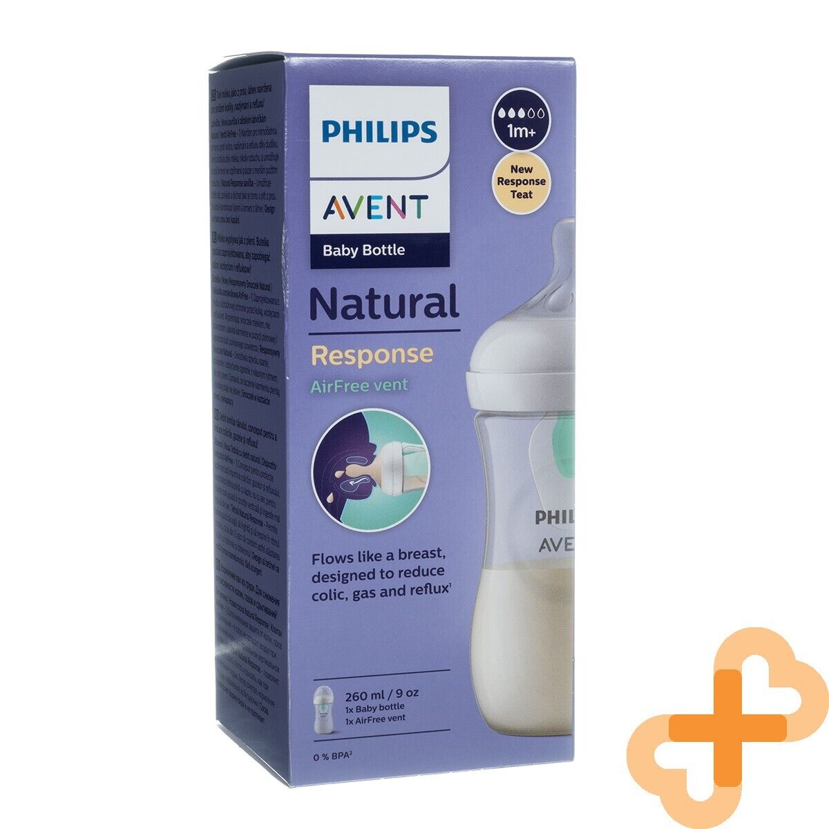 Philips AVENT Naturale Risposta Bottiglia Con Ulteriori Airfree Valvola 260 ML
