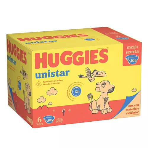 Unistar Megapack tg 6 XL 15-30 KG 105 pannolini