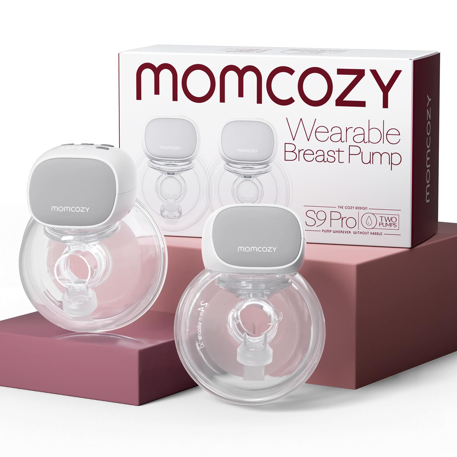 Momcozy S9 Pro Tiralatte Indossabile Aggiornato, Elettrico a Mani Libere con Dis