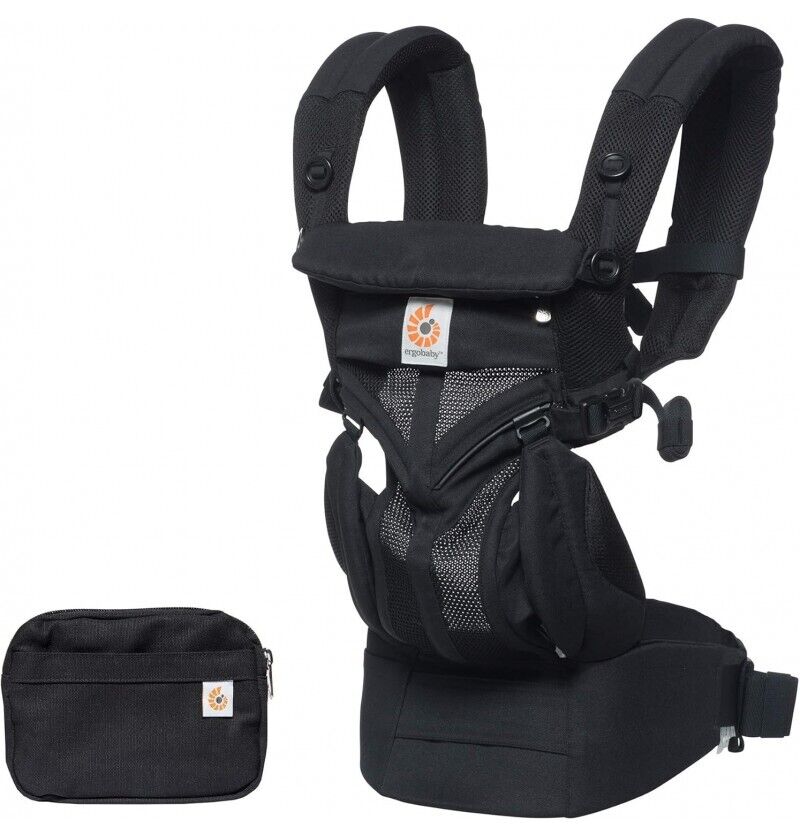 Ergobaby Omni 360 - Mesh - Marsupio Neonato Morbido 0+M fino a 20 Kg Onyx Black