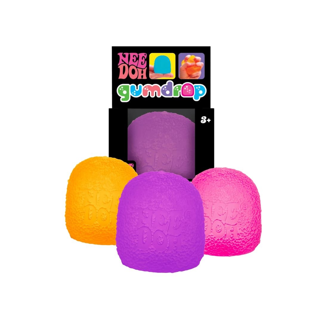 Schylling NeeDoh Gumdrop Strukturiertes sensorisches Fidget-Spielzeug, Farben kö