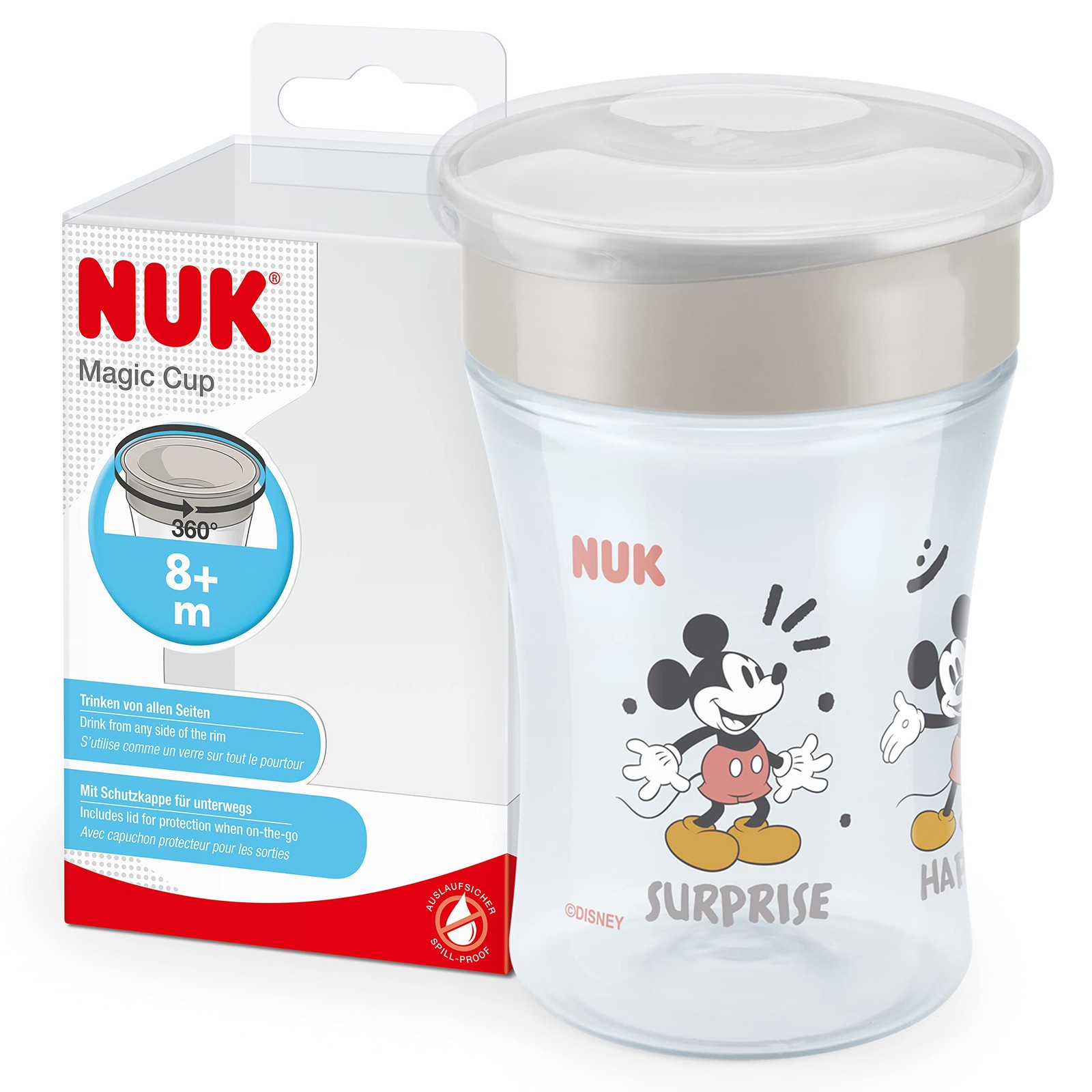 NUK Magic Cup Sippy Cup   360° Anti-Spill Rim   8+ Months   Leak-Proof & BPA-Fre