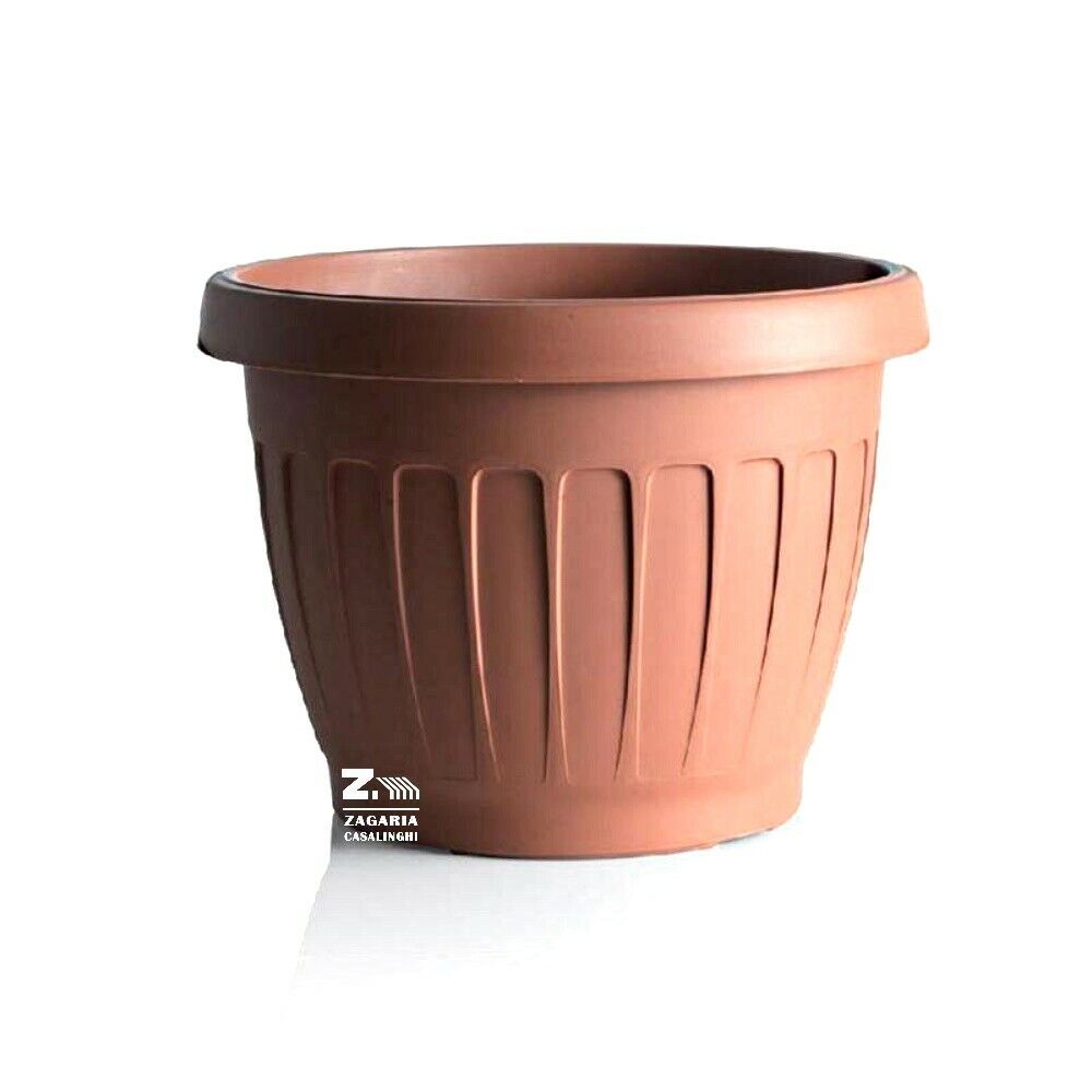 VASO TERRA CM Ø 70X52X45,5 H PER FIORI E PIANTE IN PLASTICA COLORE TERRACOTTA