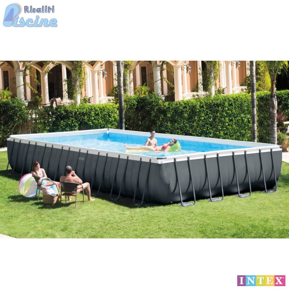 PISCINA RETTANGOLARE FUORI TERRA 975X488XH132 CM INTEX 26374 ULTRA FRAME XTR