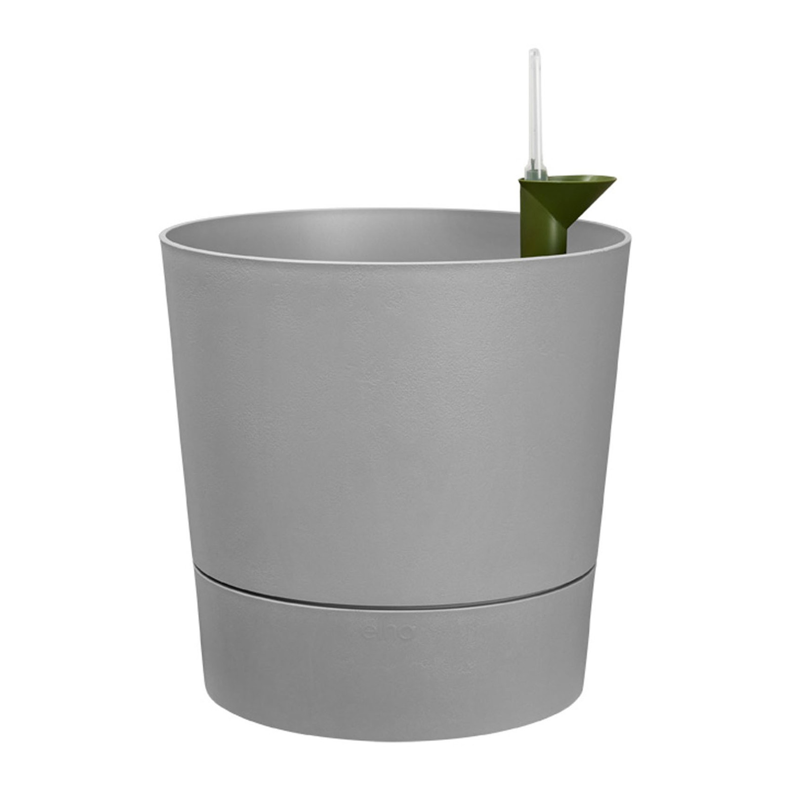 greensense aqua care square 38cm light concrete elho