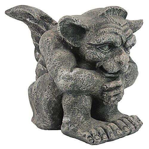 Design Toscano Emmett il Gargoyle Statua decorazione gotica, poliresina, pietra