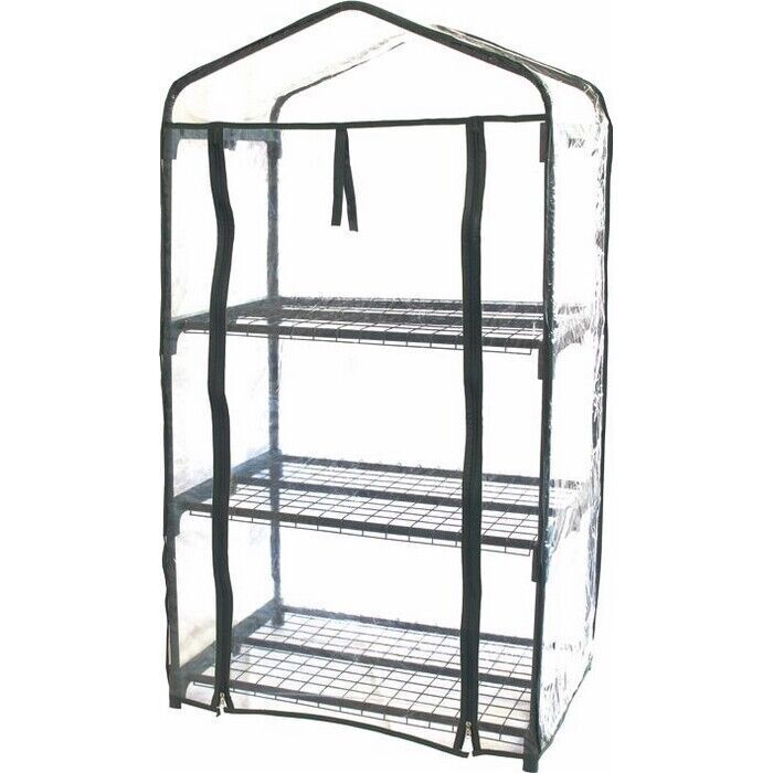 Serra per Giardinaggio con 3 Ripiani 69X49X125H cm con Copertura in Pvc Papillon