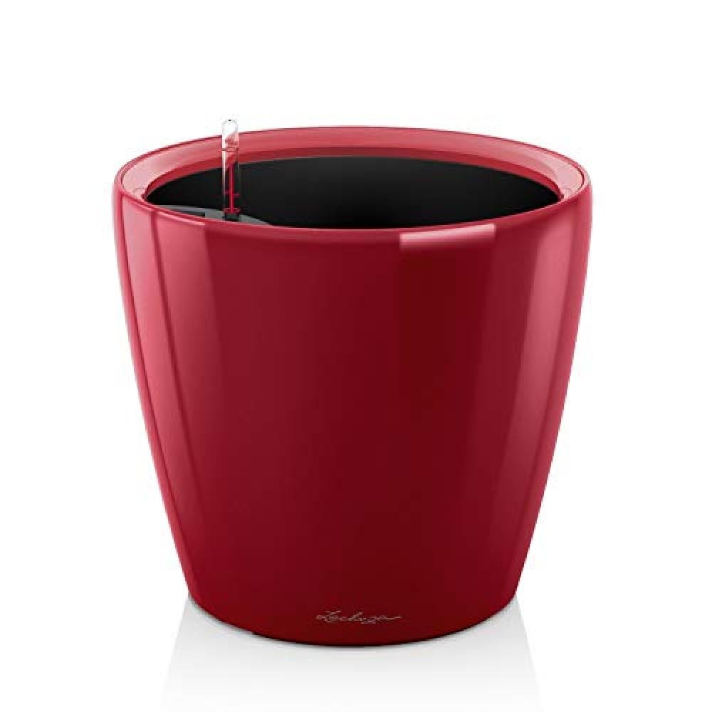 (TG. 43) Lechuza Set Completo Vaso Classico Premium 43, Colore Rosso Lucido - NU