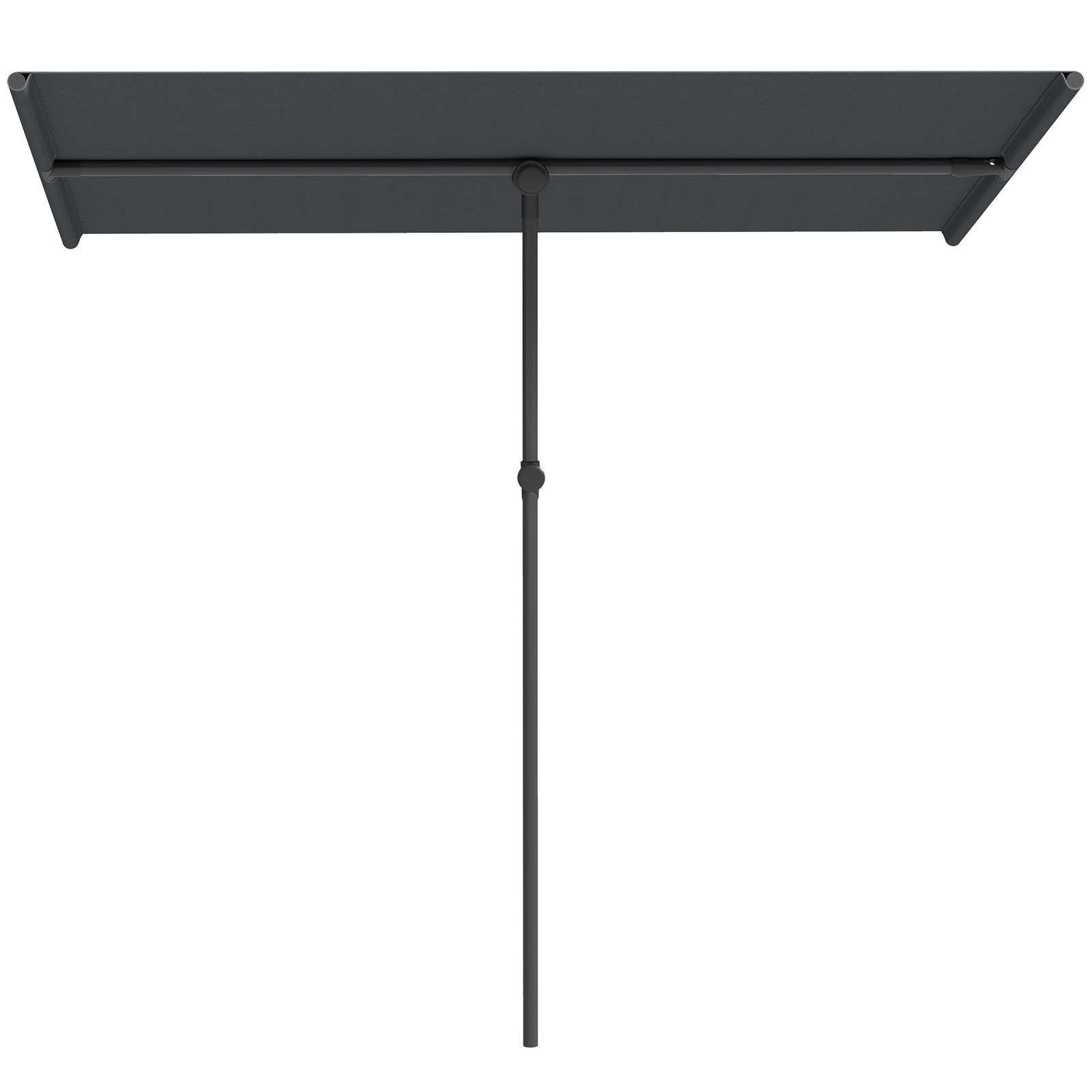 Outsunny Ombrellone da Giardino Girevole 180° ad Altezza Regolabile Grigio Scuro