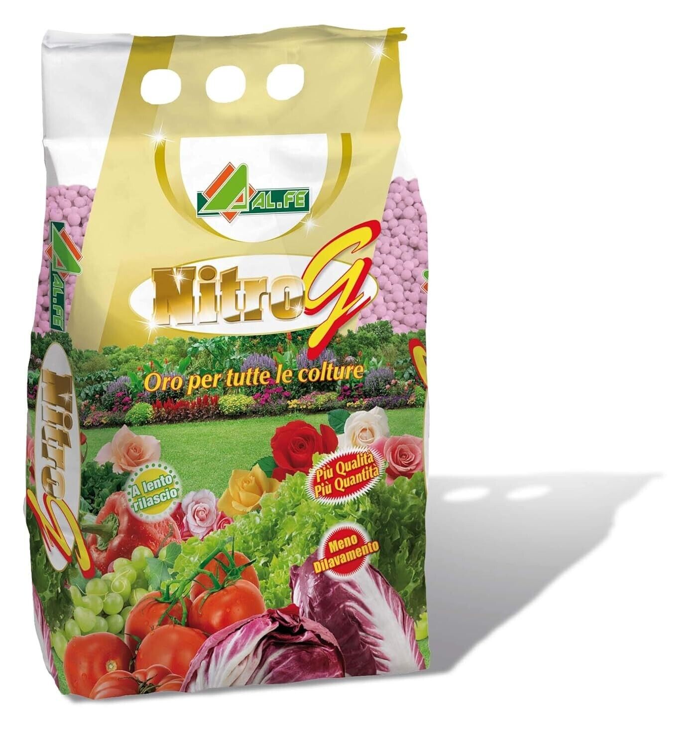 ALFE Nitro G Concime Rosa NPK (MGO) 15/9/15 Cessione Controllata 4Kg Ricco Azoto