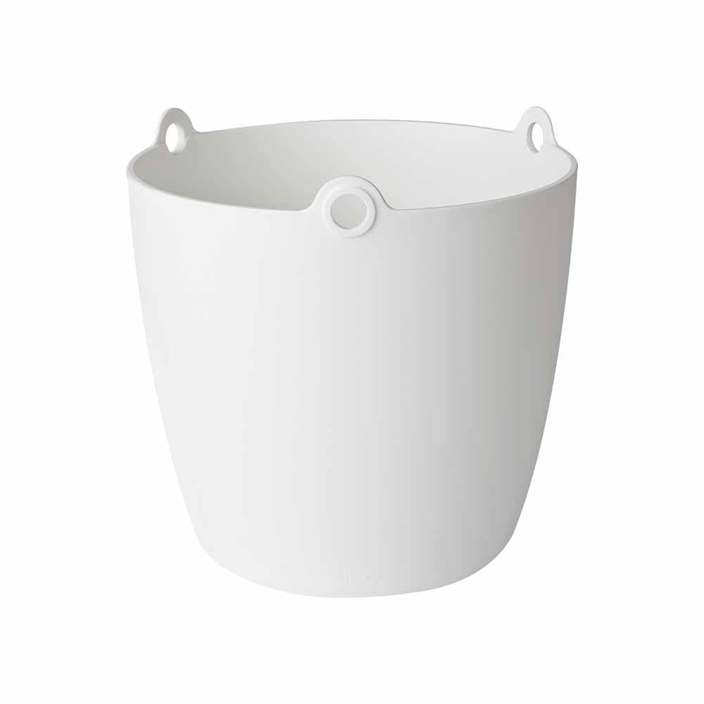 brussels hanging basket 18cm white elho