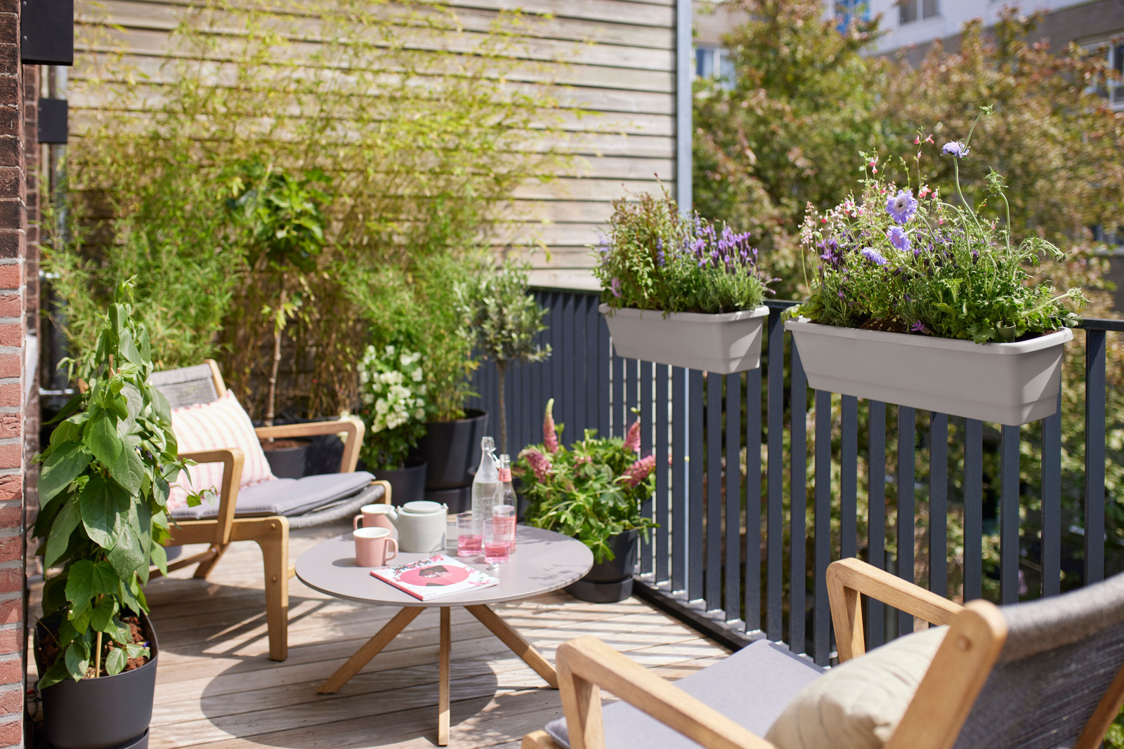 Fioriera Noa Balcony Trough L Warm Grey elho