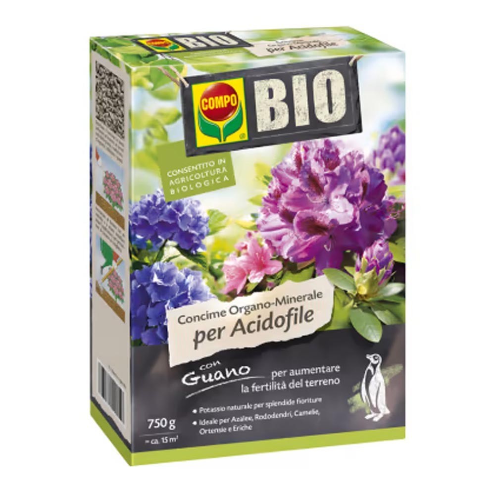 COMPO, CONCIME ORGANO MINERALE COMPO BIO PER ACIDOFILE 750GR