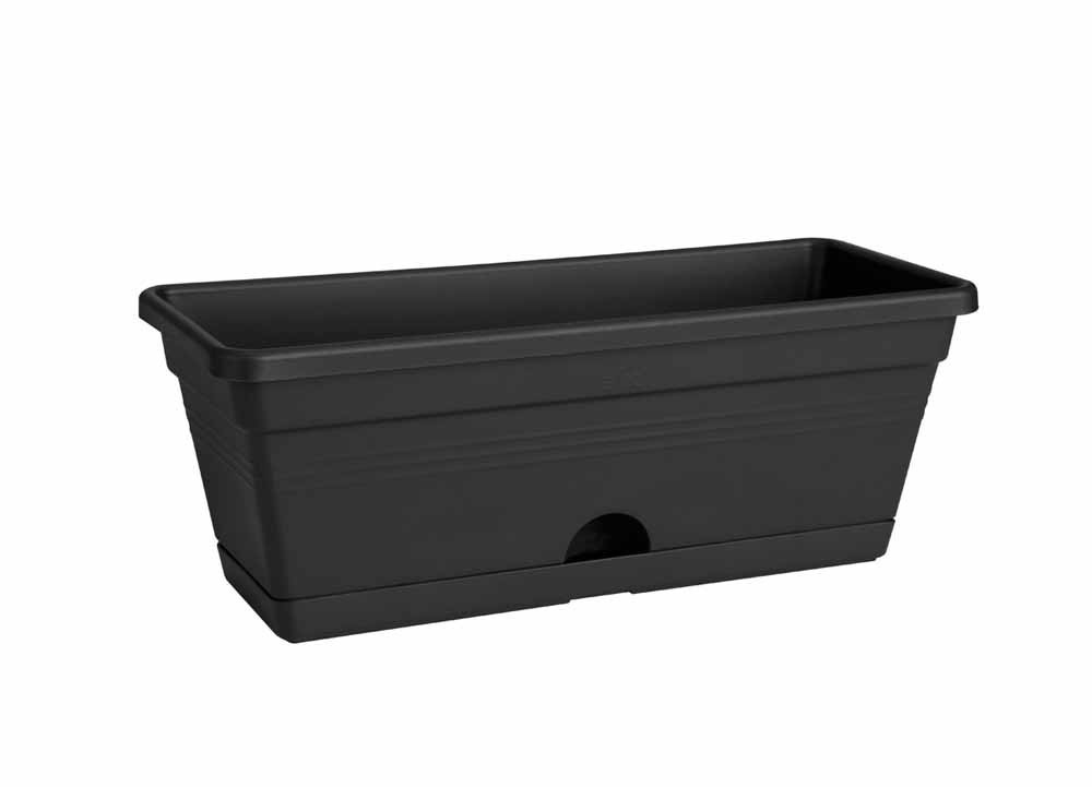 green basics trough mini 30cm living black elho