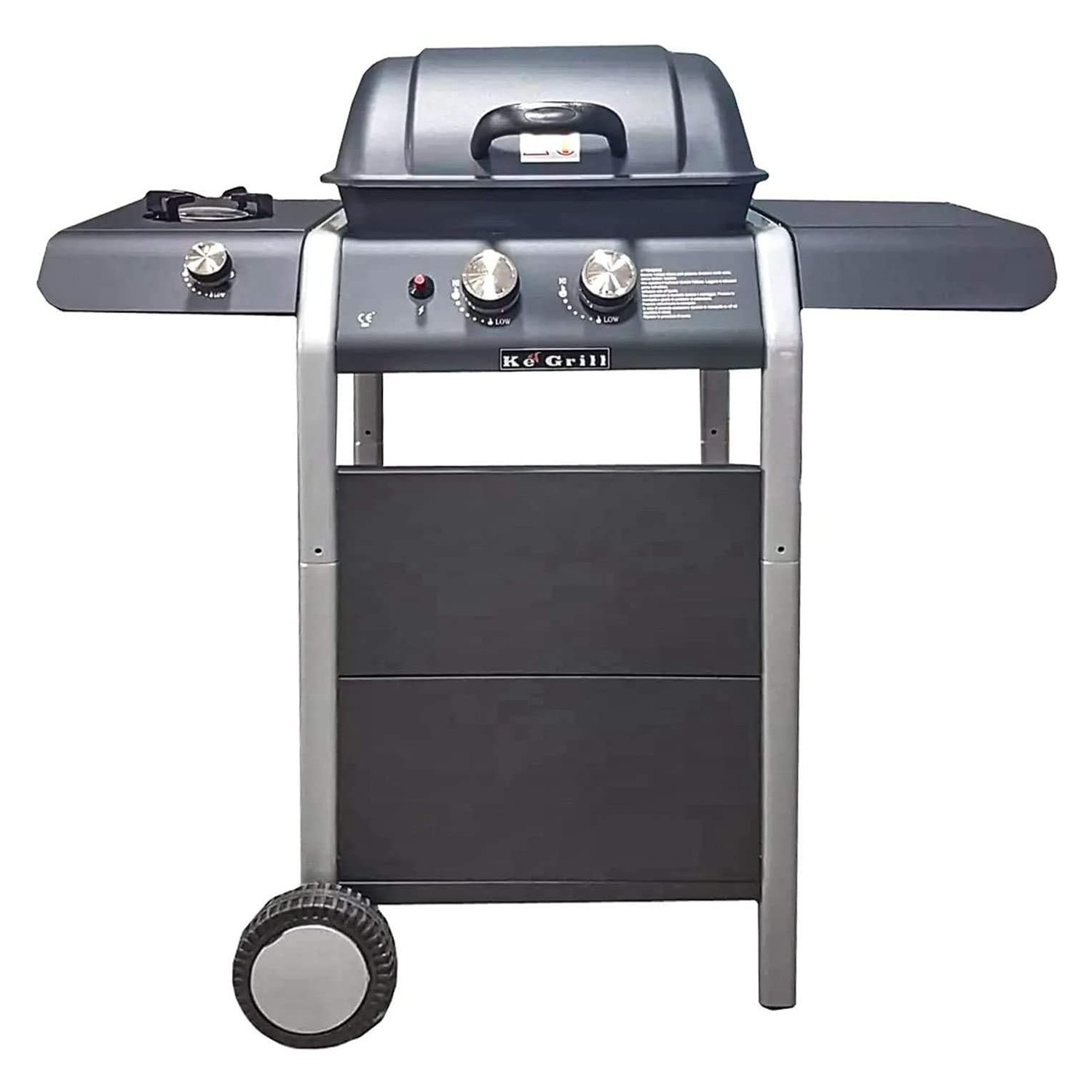 KE GRILL GORDON BURNER KE601 BARBECUE A GAS 2 FUOCHI + FORNELLO LATERALE