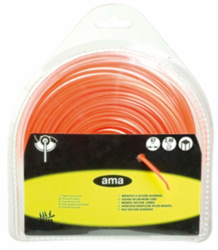 FILO PER DECESPUGLIATORE SEZIONE QUADRATA MONOFILO MM 3 X 48 MT (26746)