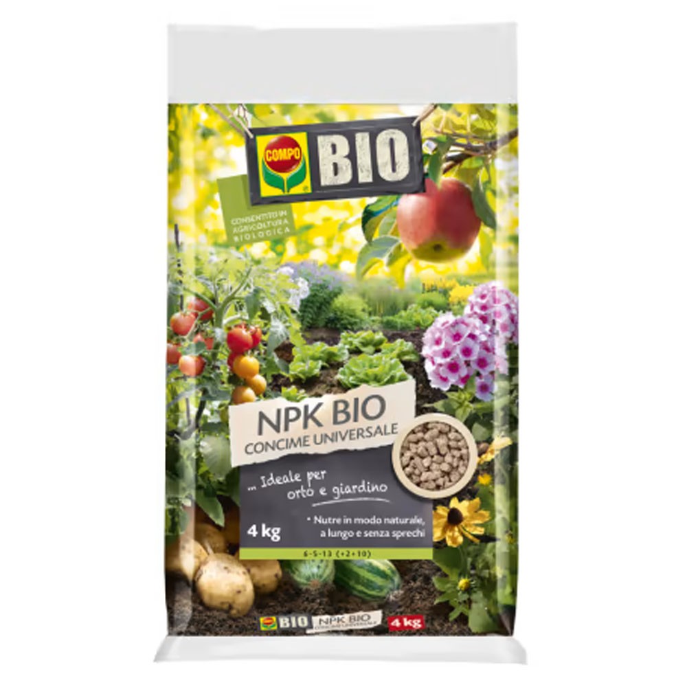 COMPO, CONCIME UNIVERSALE COMPO NPK BIO 4KG, ORGANO-MINERALE