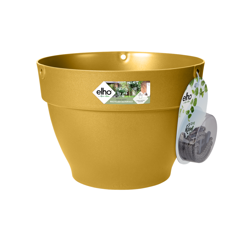 vibia campana hanging basket 26cm honey yellow elho