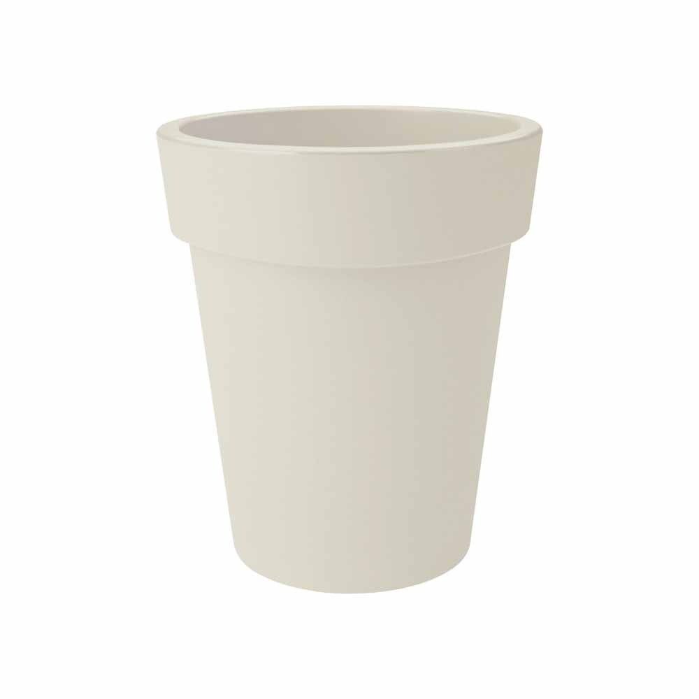 green basics top planter high 35cm cotton white elho