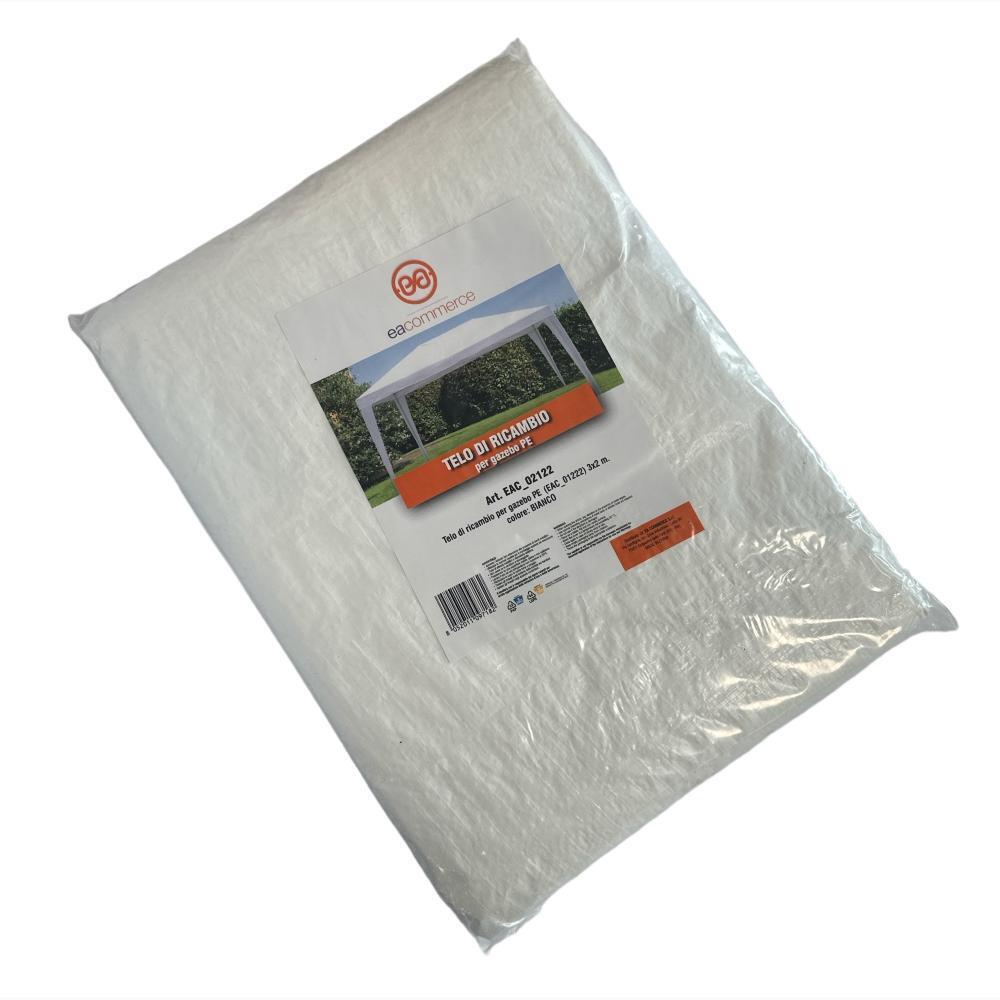 Telo di Ricambio in PE 105 gr/mq per Gazebo 2x3 metri Bianco