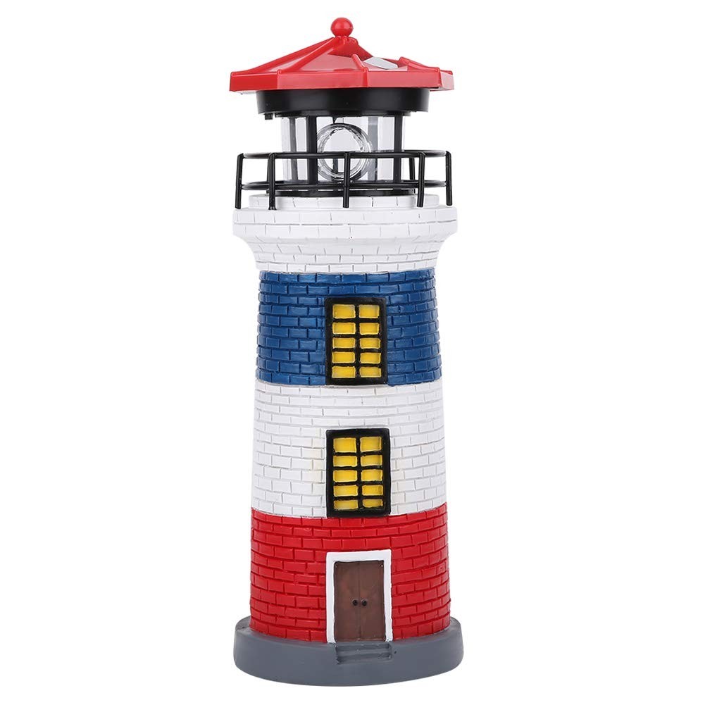 Tissting Lampada Stile Nautico, Impermeabile Faro Ornamento da Giardino (O5R)