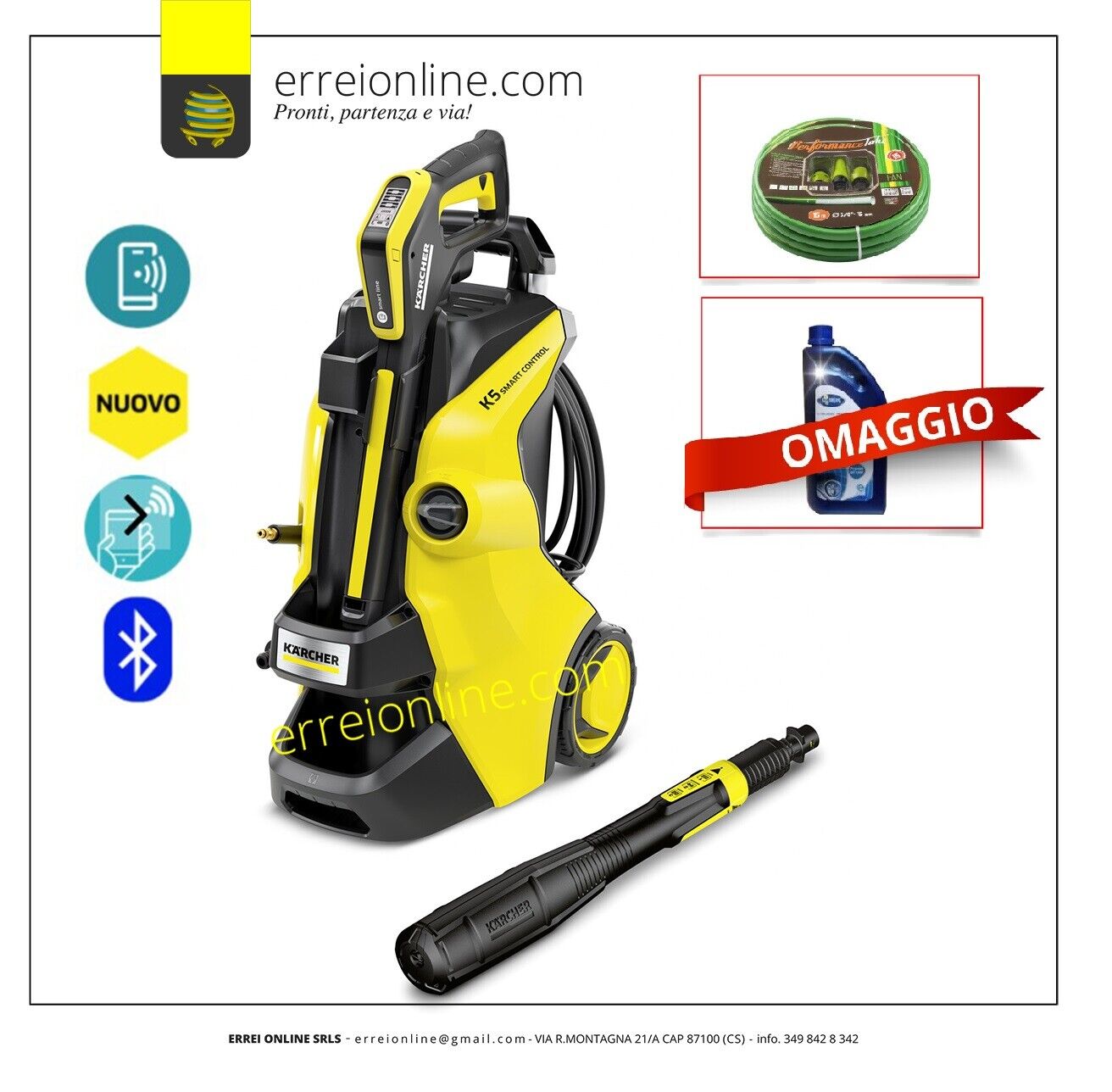 Idropulitrice Karcher ad acqua fredda K5 Smart Control - nuovo modello Bluethoot