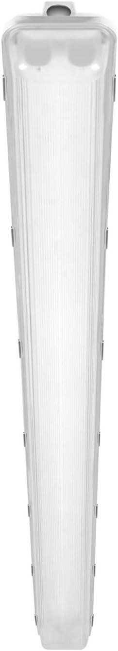 Plafoniera Stagna 1200mm Per Due Tubi LED (Non Inclusi) IP65 Attacco G13 Ledvanc