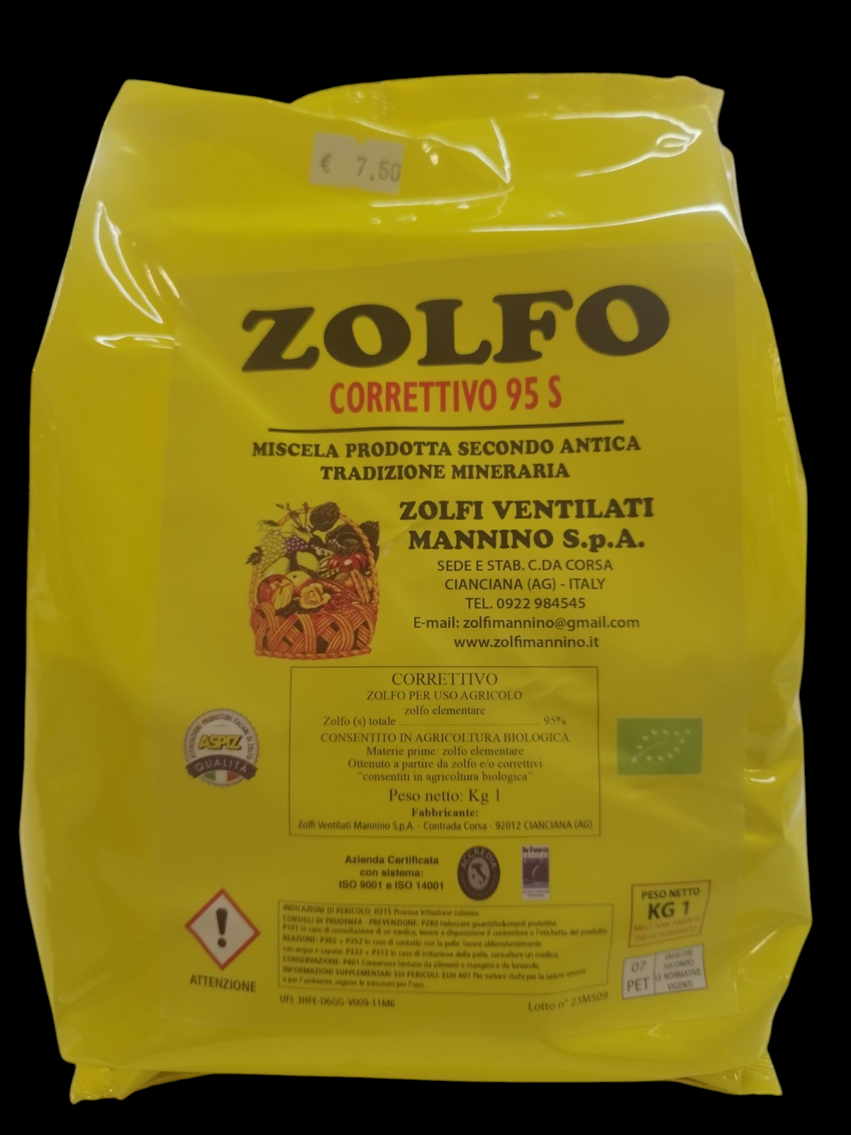 Zolfo per trattamenti a secco correttivo PH kg 1
