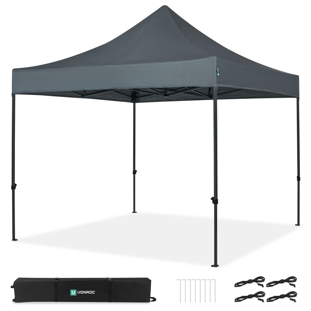 Gazebo 3x3m Easy-Up, Impermeabile, UV 50+, con Borsa VONROC