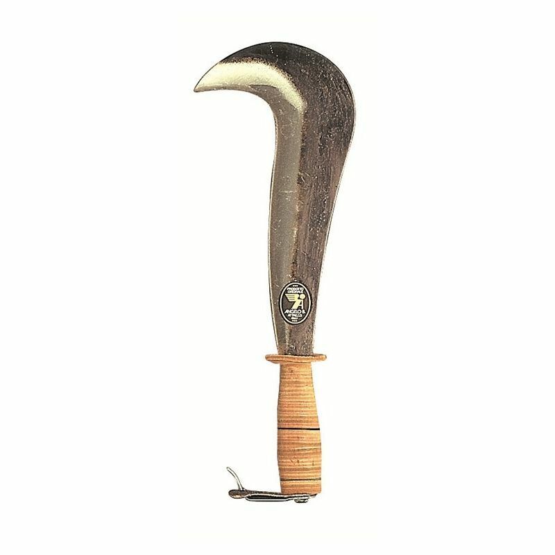 RONCOLA SOLITA 22 CM ANGELO B. CON MANICO IN CUOIO