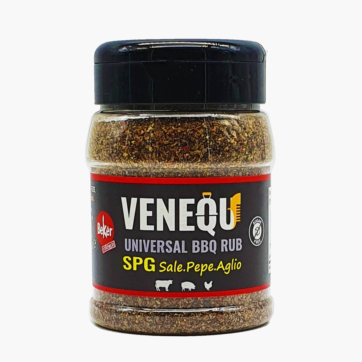 MIX SALE/PEPE/AGLIO SPG BBQ RUB 150GR UNIVERSALE VENEQU