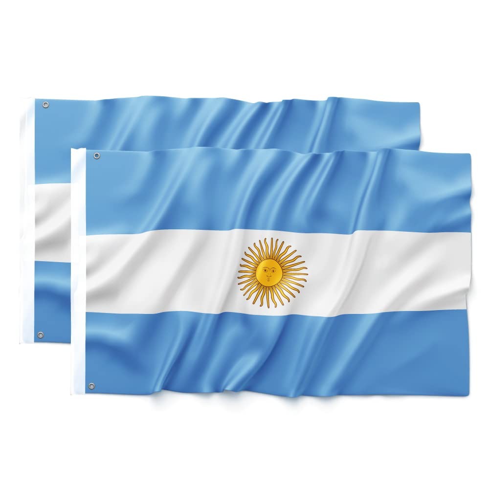 Bandiera Argentina 90 x 150 cm - ultra resistente, doppia funzione con 2 (a6B)