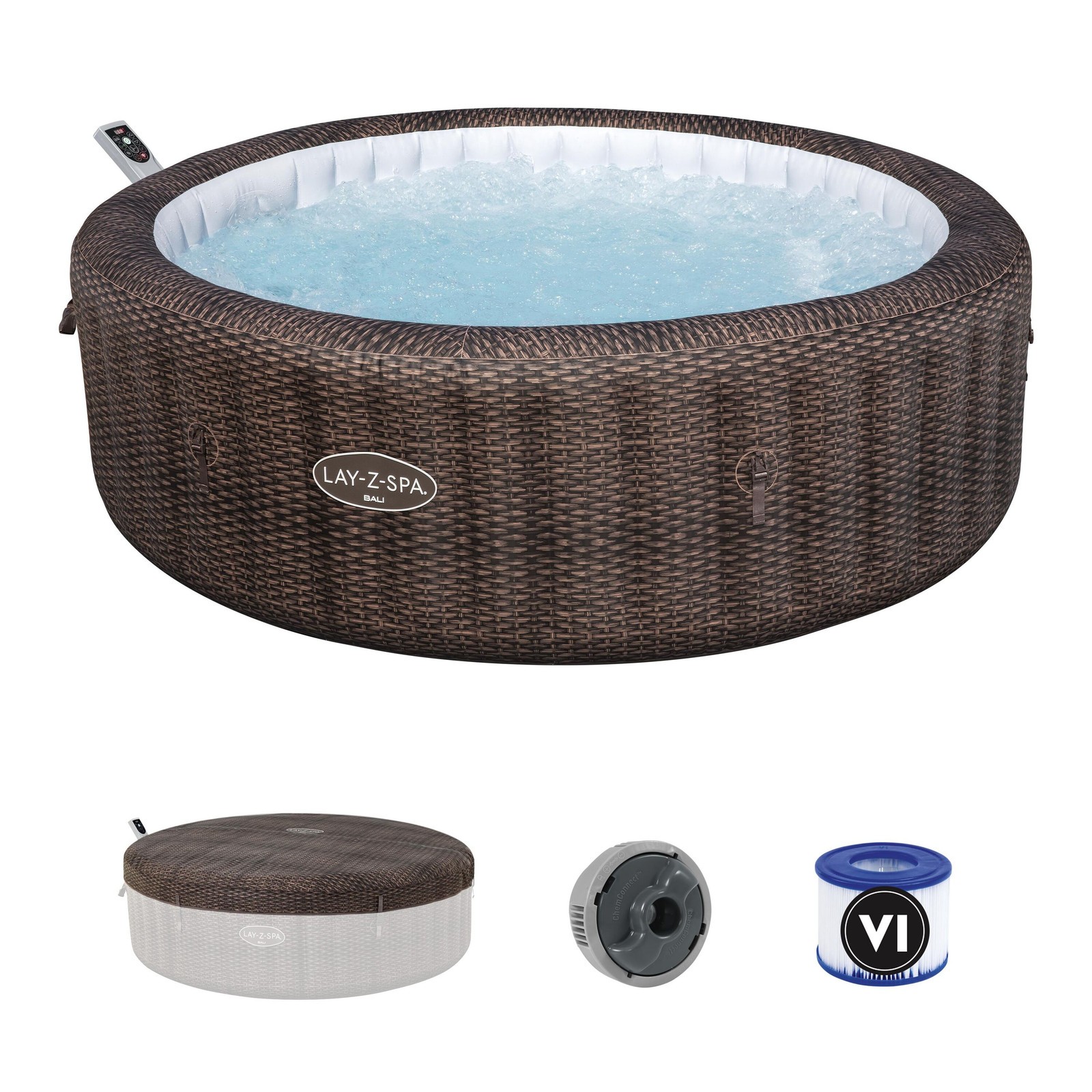 Minipiscina idromassaggio gonfiabile Bali Lay-Z-Spa AirJet con app - 6001P