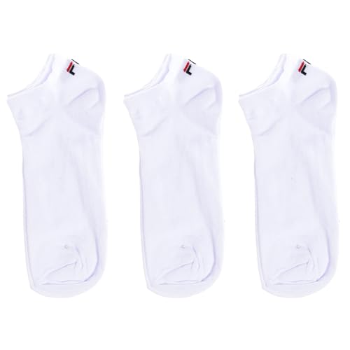 Fila 9 Coppia Calzini, Invisible Sneakers Unisex, Bianco E Nero, 35-46 (3 X Pacco Da 3) - Bianco, 39-42 (6-8 Uk)