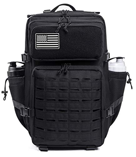 Qt&Qy Zaini Militari Tattici Per Uomini Molle Daypack 3 Giorni 35/45L Capacità Lage Zaino Da Campeggio Per Escursioni Zaino Palestra Fitness Con Porta