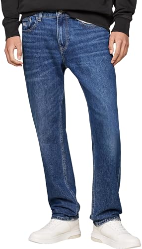 Tommy Jeans Uomo Jeans Ryan Regular Straight Fit, Blu (Denim Dark), 38W/32L