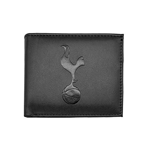 Portafoglio Originale Tottenham Hotspur Fc - Stemma Ricamato - Nero