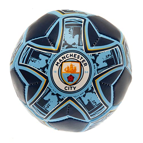 Manchester City Fc - Mini Pallone Da Calcio (Taglia Unica) (Blu), Blu, Taglia Unica