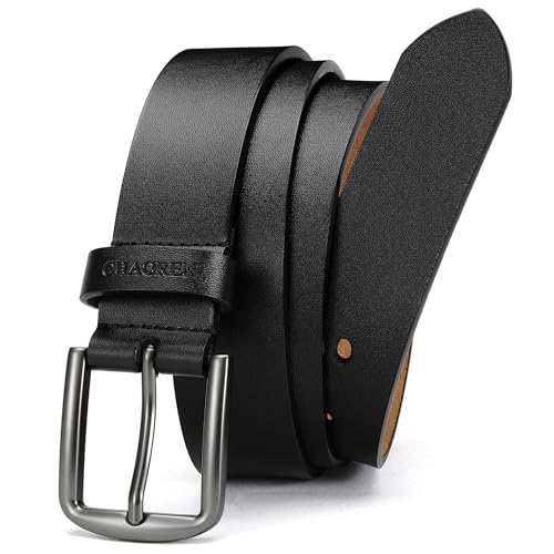 Chaoren Cintura Uomo Pelle - Cinta Uomo Pelle Casual Da 35Mm Per Jeans - Cintura Perfetta Per L'Uso Quotidiano