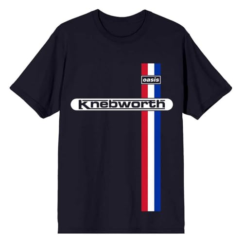 Rock Off Officially Licensed Products Oasis Knebworth Vertical Stripe T Shirt Size L