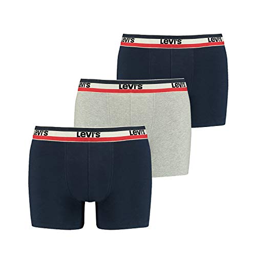 Levi'S Boxer, Boxer Uomo, Navy/Grigio, M