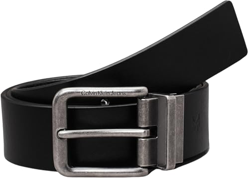 Calvin Klein Jeans Uomo Classic Casual Rev/Adj Belt 35Mm K50K512083, Black (Black/Allover Print), 105