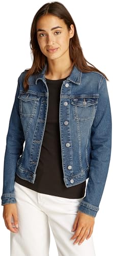 Tommy Jeans Donna Giacca In Jeans Vivianne Chiusura Con Bottoni, Blu (Denim Medium), L