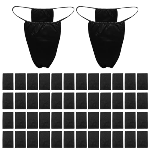 Fuipvgi 50 Pezzi Tanga Donna Monouso, Tanga E Getta, Tanga Monouso Estetica Slip, Mutande Usa E Getta, Per Massaggi (It, Testo, Taglia Unica, Regular,