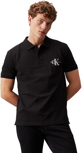 Calvin Klein Monologo Polo S/S, Ck Black, Xs Uomo