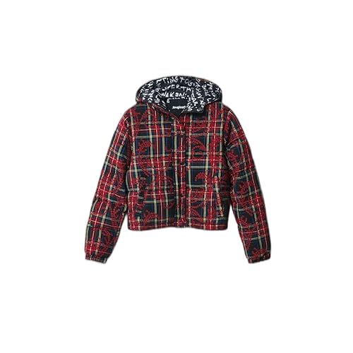 Desigual Padded_Kris, 3014 Scarlet Cappotto Corto Imbottito, Red, Xs Da Donna
